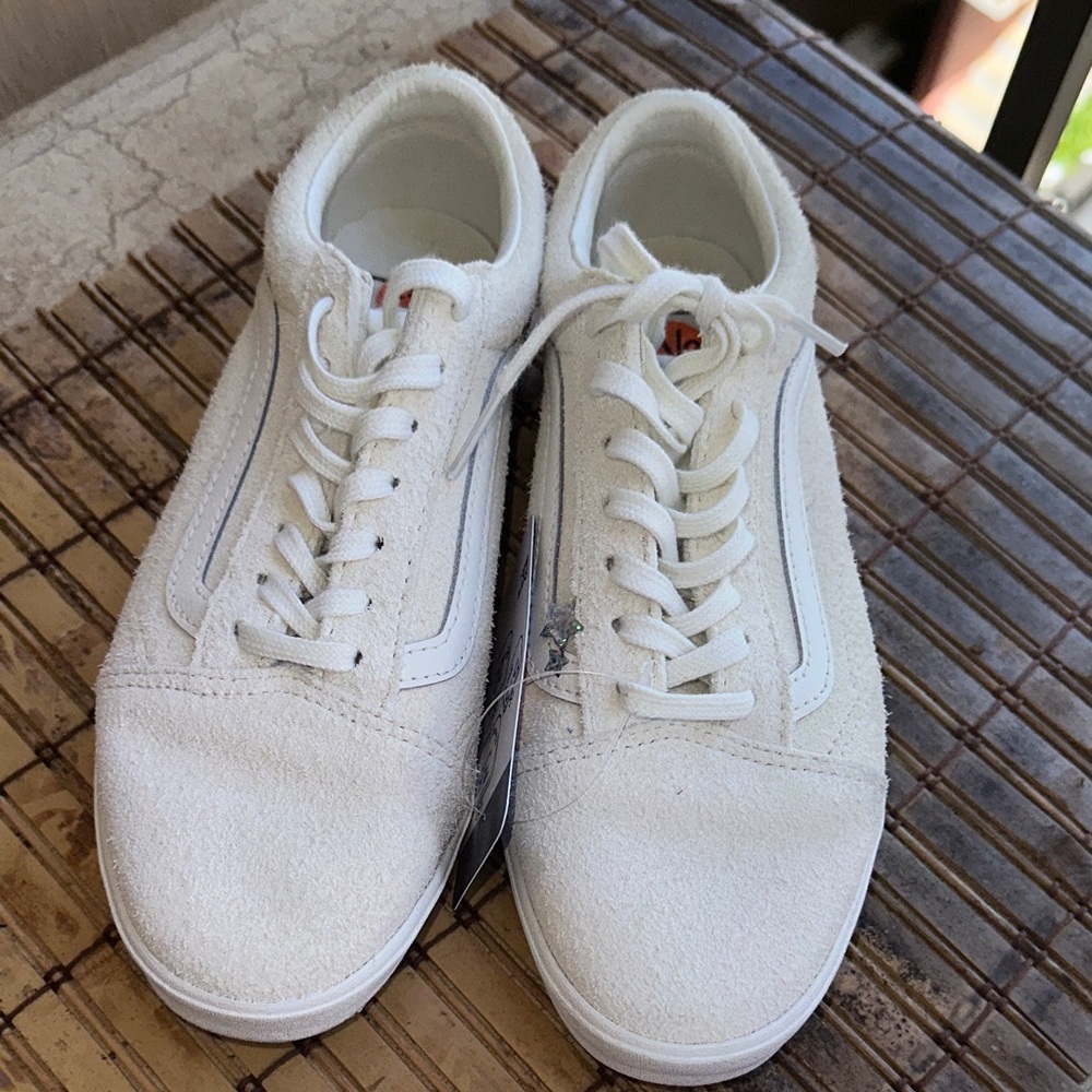Vans White Suede Lace-up